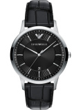 Emporio Armani Archetipo Date Silbrig / Schwarz